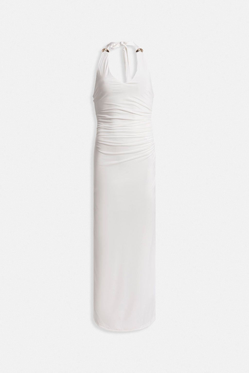 Accessory Detail Maxi White Dress