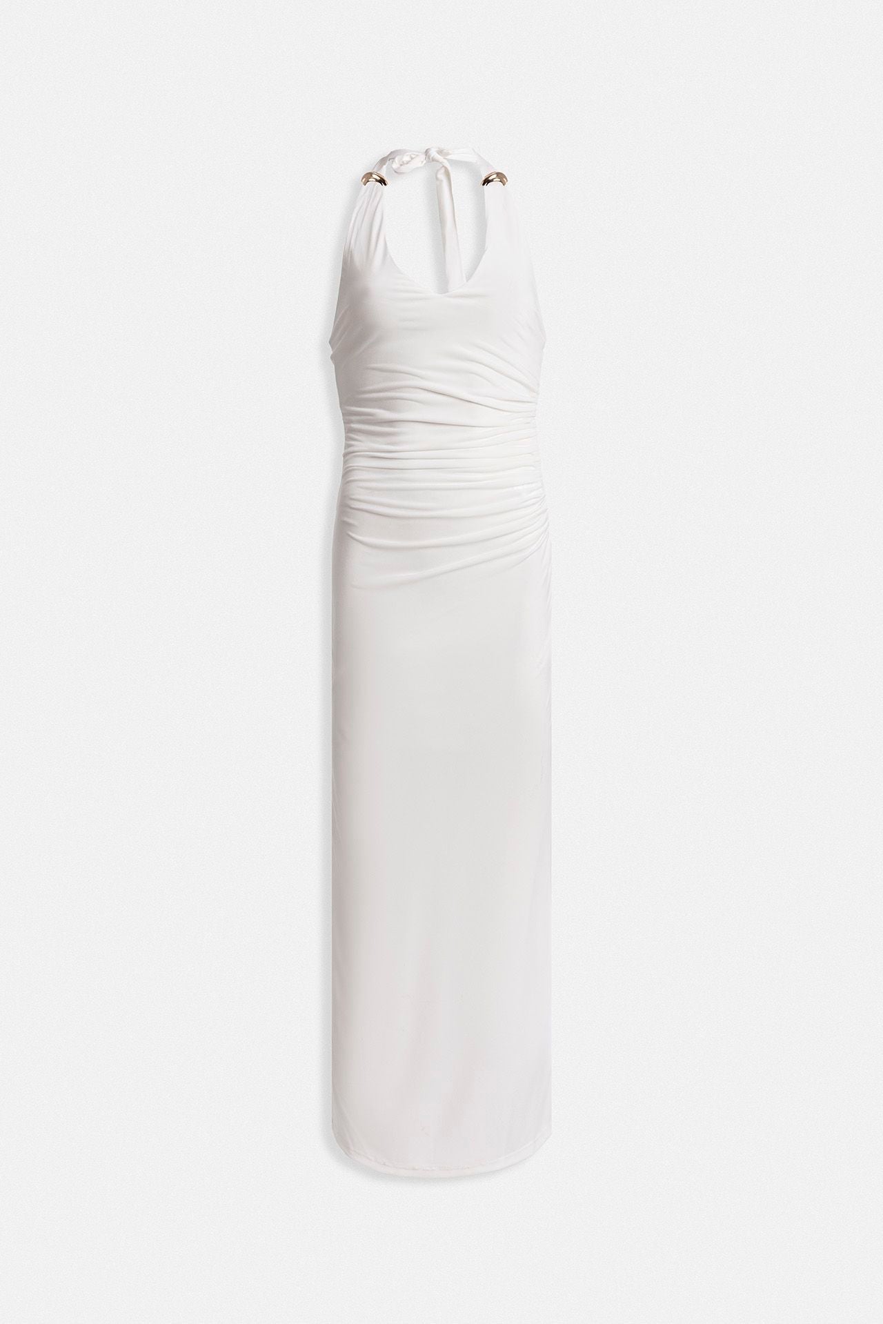 Accessory Detail Maxi White Dress
