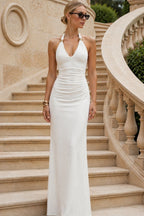 Accessory Detail Maxi White Dress