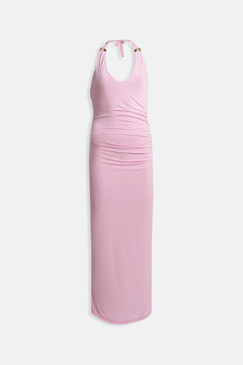 Accessory Detail Maxi Pink Dress