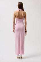 Accessory Detail Maxi Pink Dress