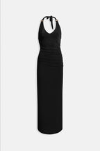 Accessory Detail Maxi Black Dress