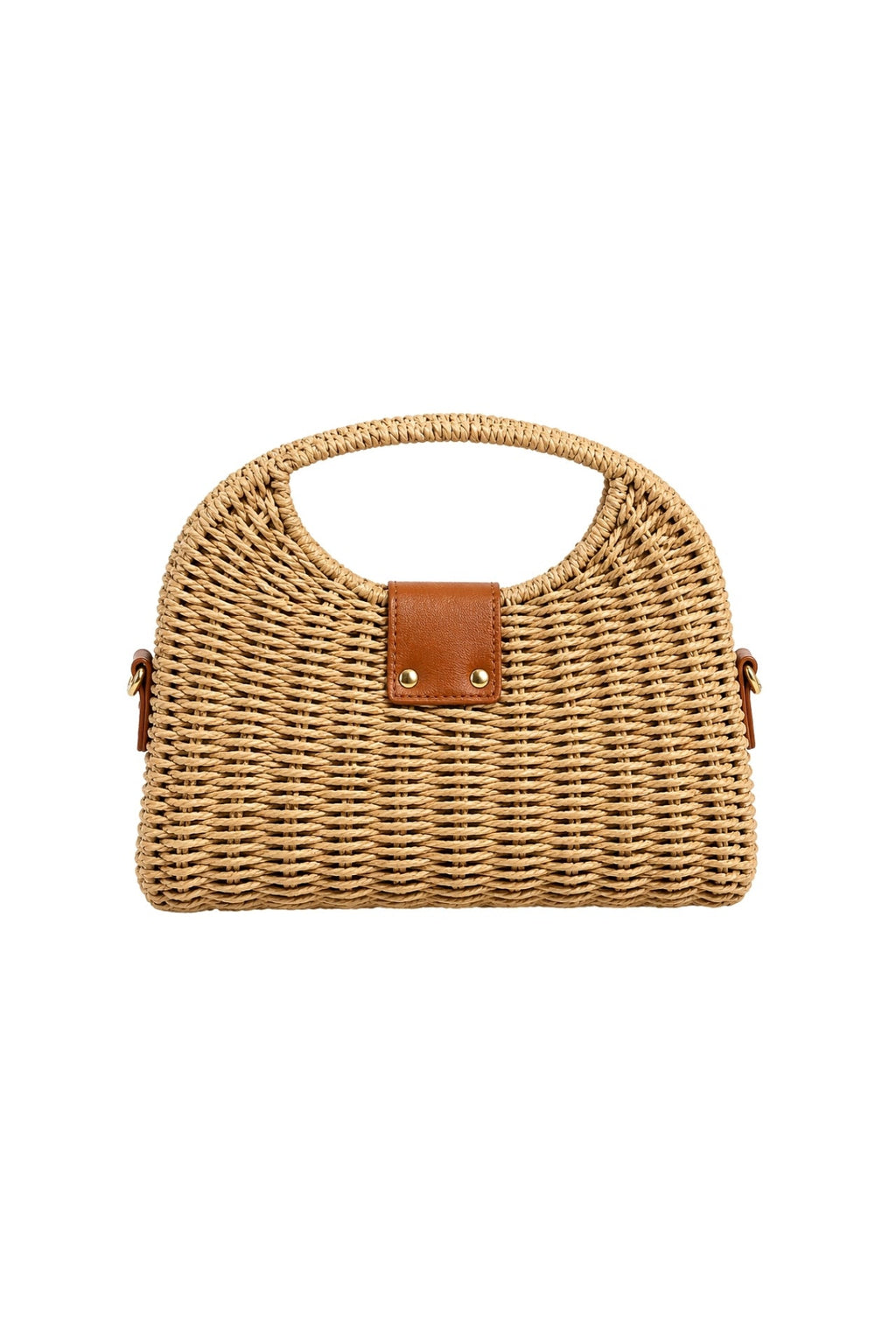 Accessory Detail Mini Mink Straw Bag