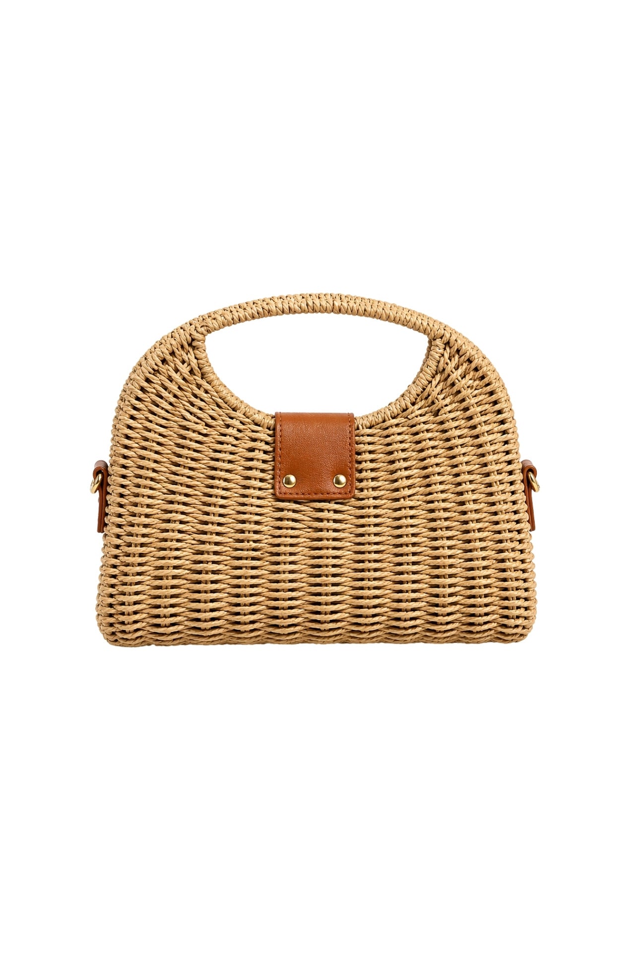 Accessory Detail Mini Mink Straw Bag