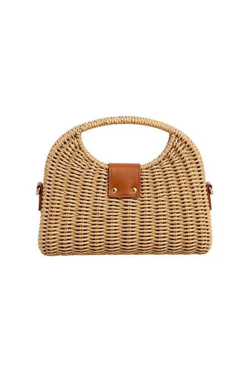 Accessory Detail Mini Mink Straw Bag