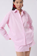 Wrap Detail Pink Shirt