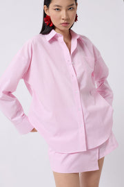 Wrap Detail Pink Shirt