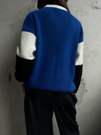 Emblem Blue Varsity Cardigan