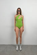 Asymmetric Strappy Green Mayo