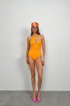 Asymmetric Strappy Yellow Mayo