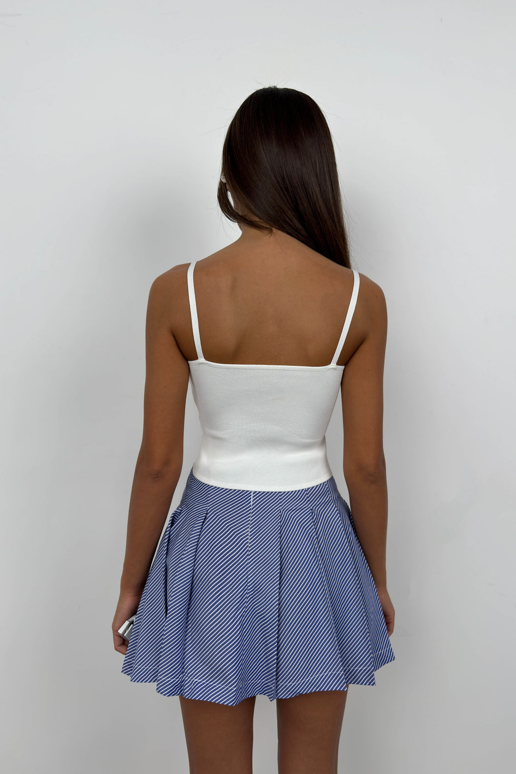 Strappy Basic Ecru Knit Blouse