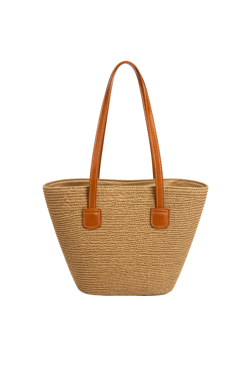 Strappy Straw Mink Shoulder Bag