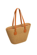 Strappy Straw Mink Shoulder Bag