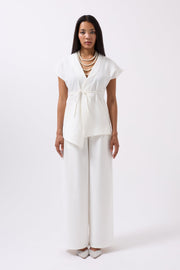 Lace Detail White Vest
