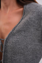 Bagcikli Gray Cardigan
