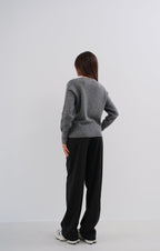 Bagcikli Gray Cardigan