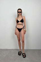Baglama Detail Black Bikini Takim
