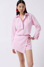 Pink Skirt with Tie Detail