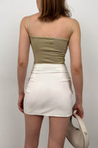 Tie Wrap White Skirt