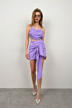Tie Wrap Lilac Skirt