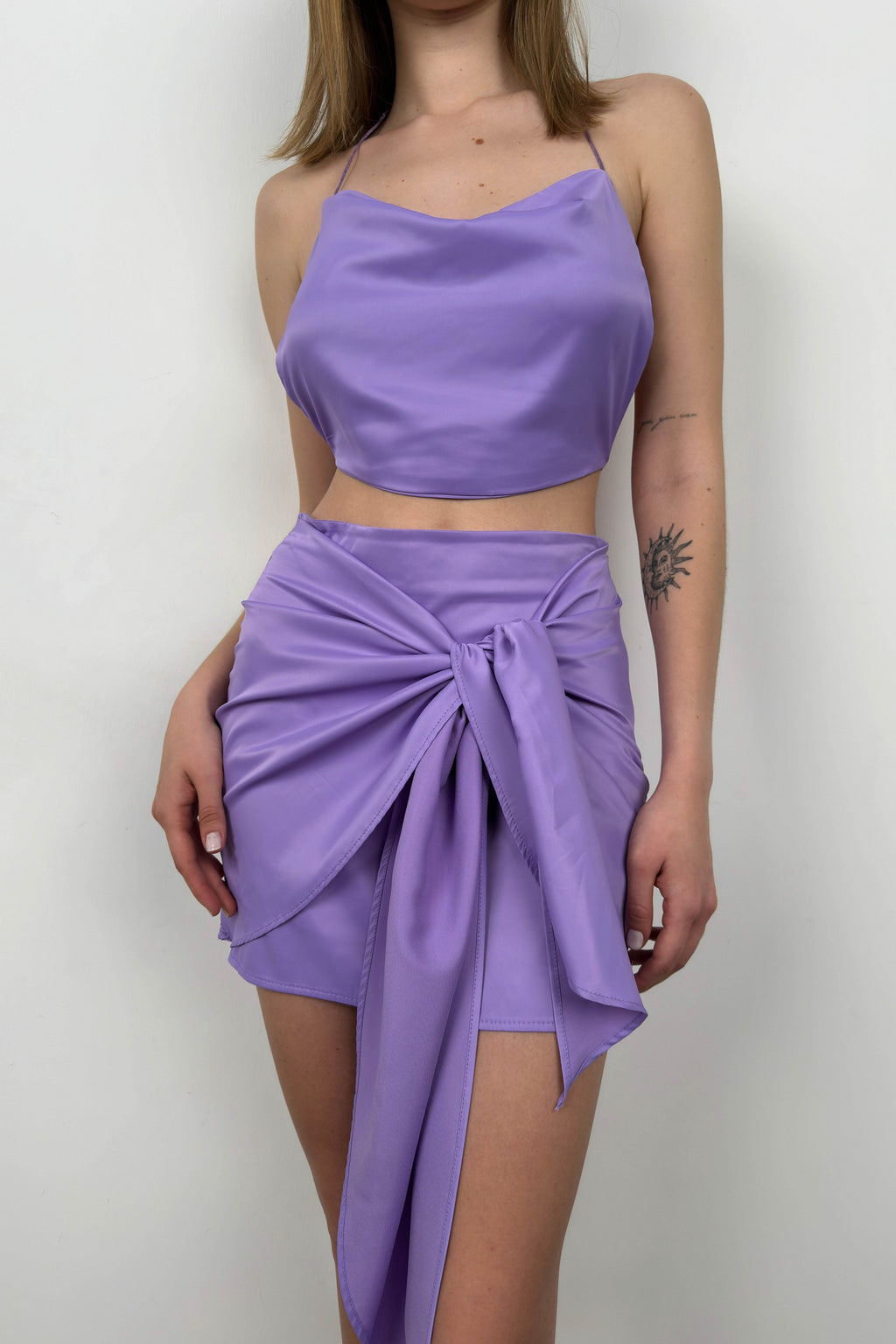 Tie Wrap Lilac Skirt