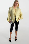Tie Knit Yellow Sweater