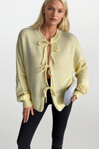 Tie Knit Yellow Sweater