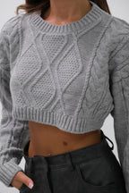 Diamond Pattern Gray Sweater