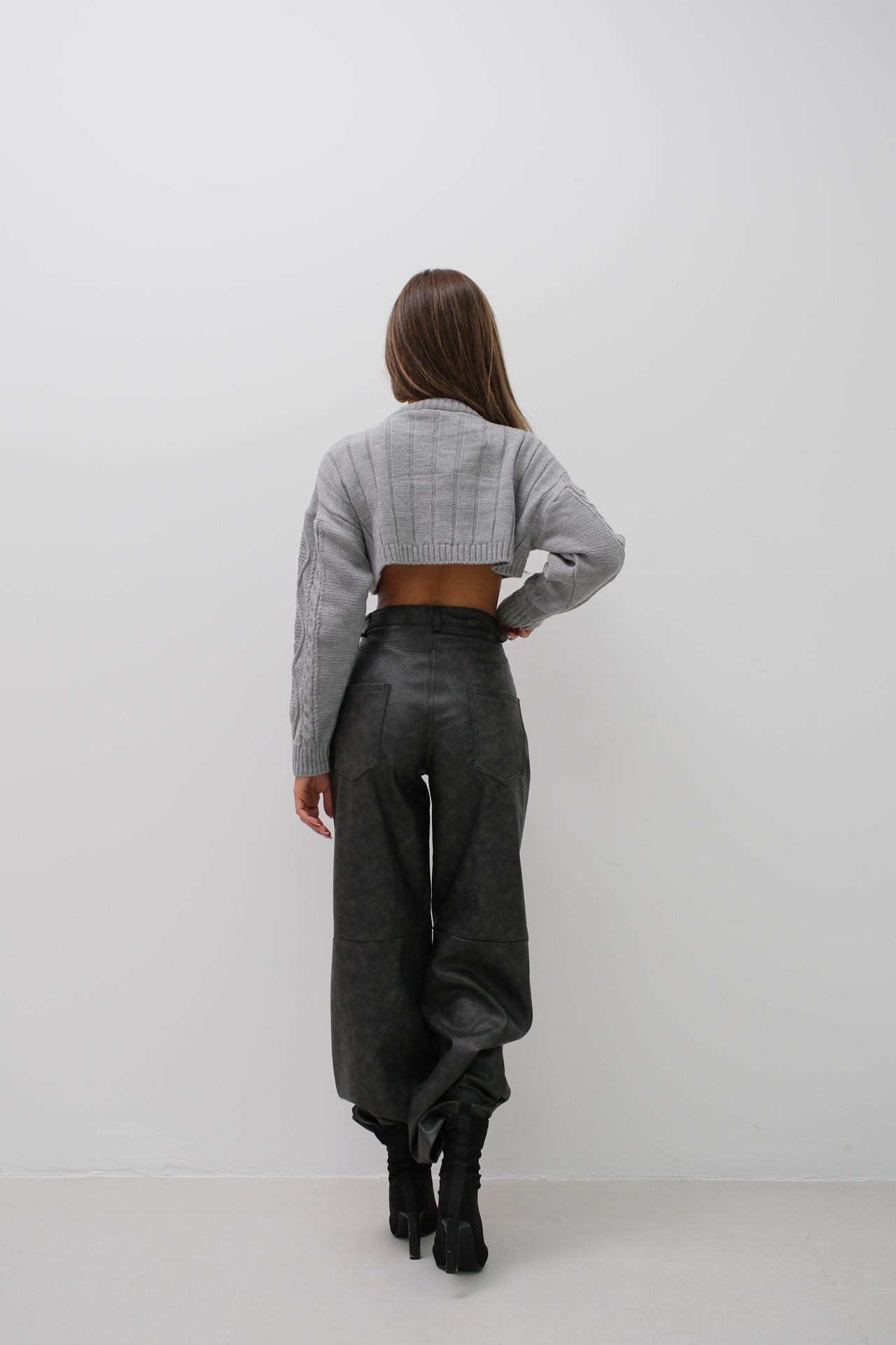 Diamond Pattern Gray Sweater