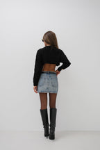 Diamond Pattern Black Sweater