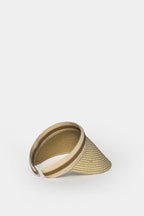 Band Detail Straw Visor Beige Hat