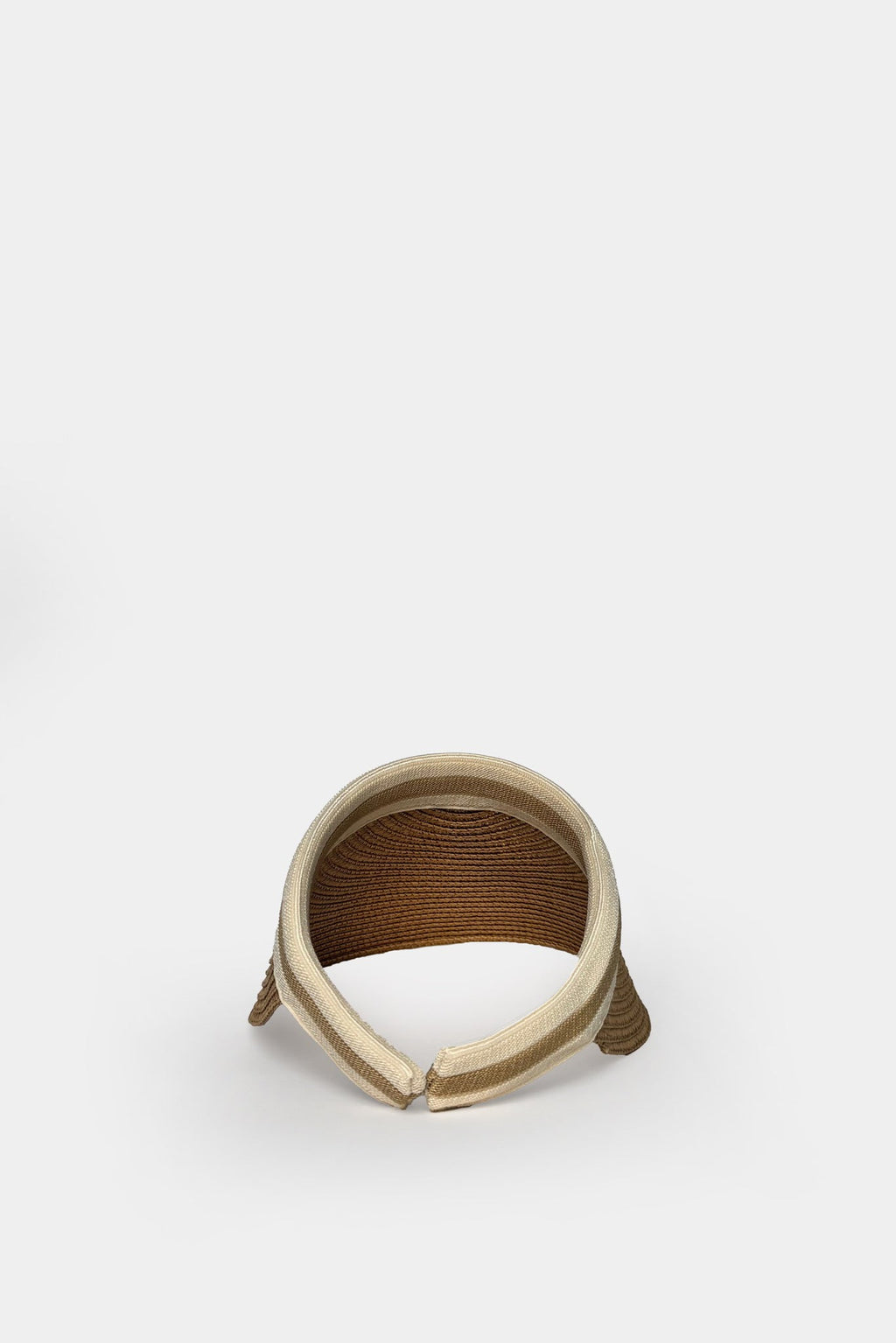 Band Detail Straw Visor Tan Hat