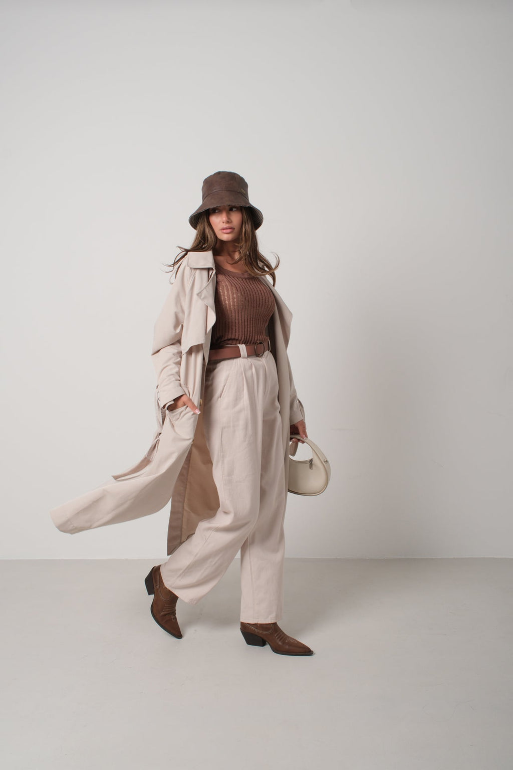Basic Beige Oversize Trench Coat