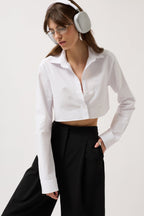 Basic Crop White Shirt
