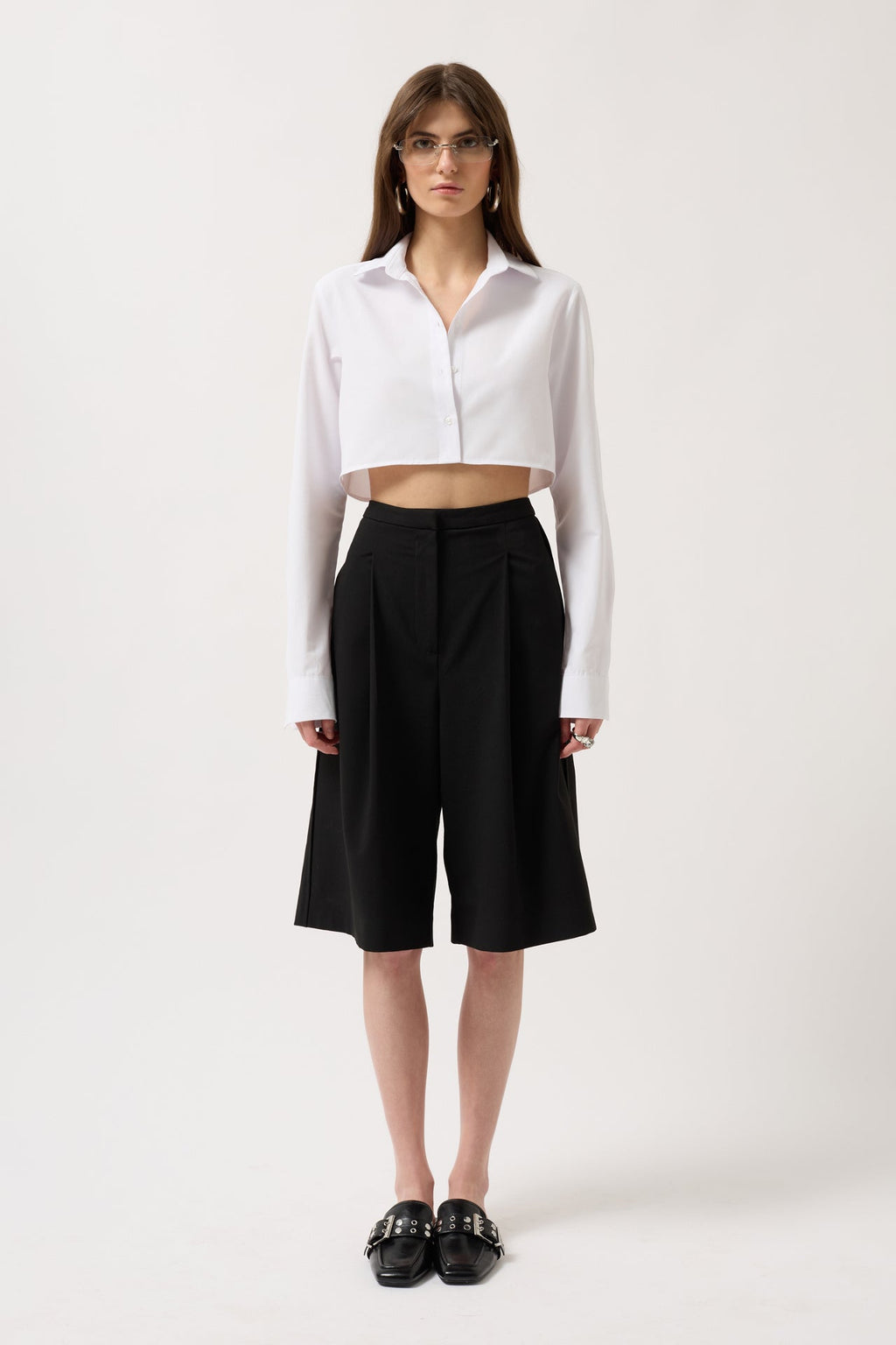 Basic Crop White Shirt
