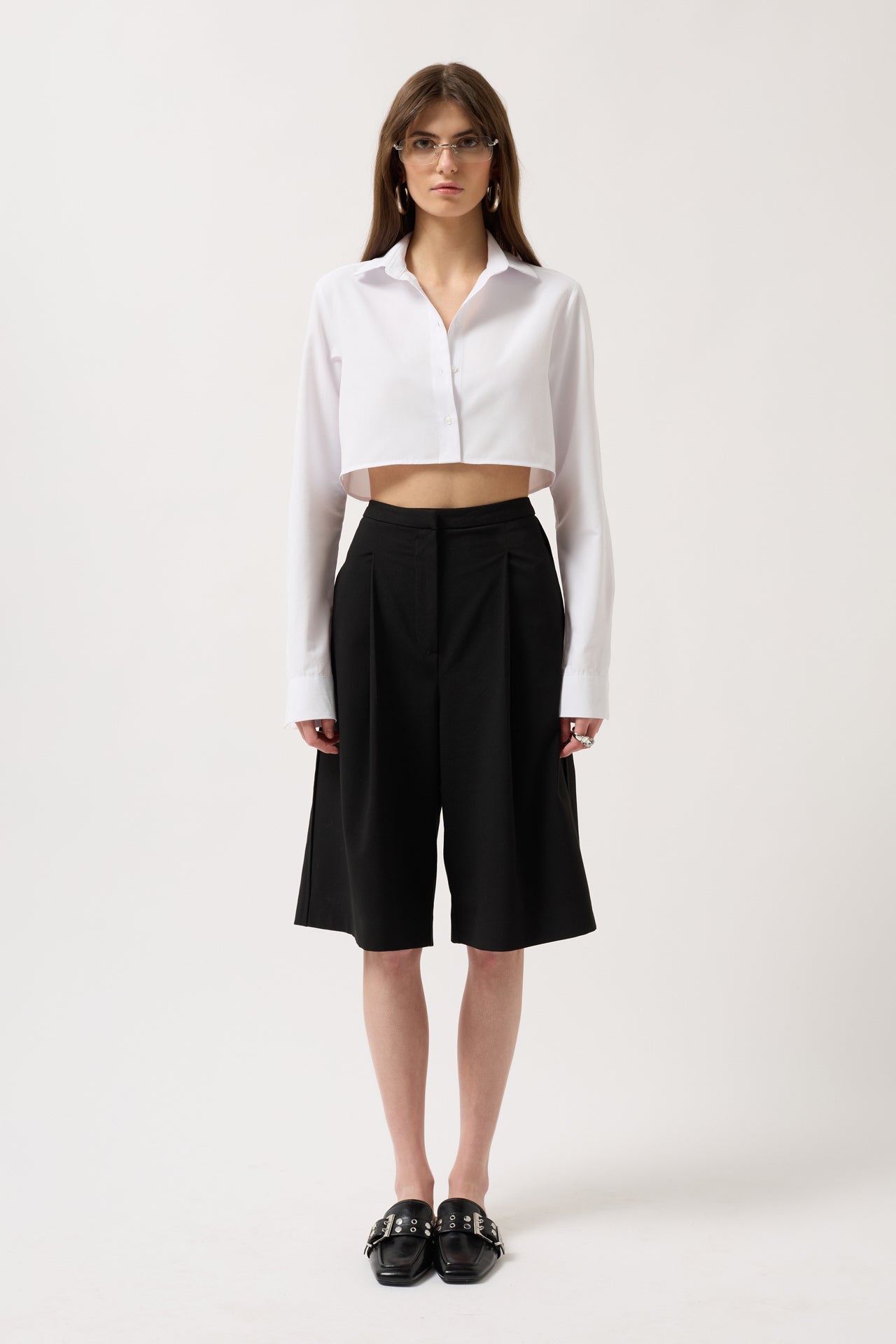 Basic Crop White Shirt