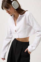 Basic Crop White Shirt