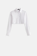 Basic Crop White Shirt
