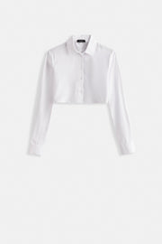 Basic Crop White Shirt