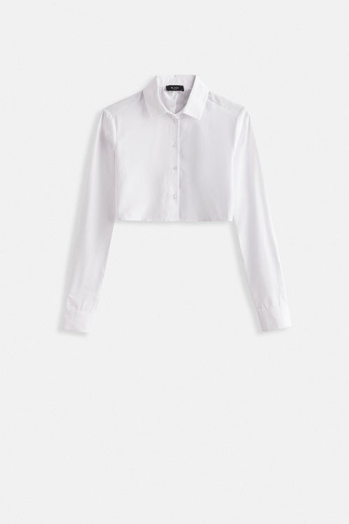 Basic Crop White Shirt