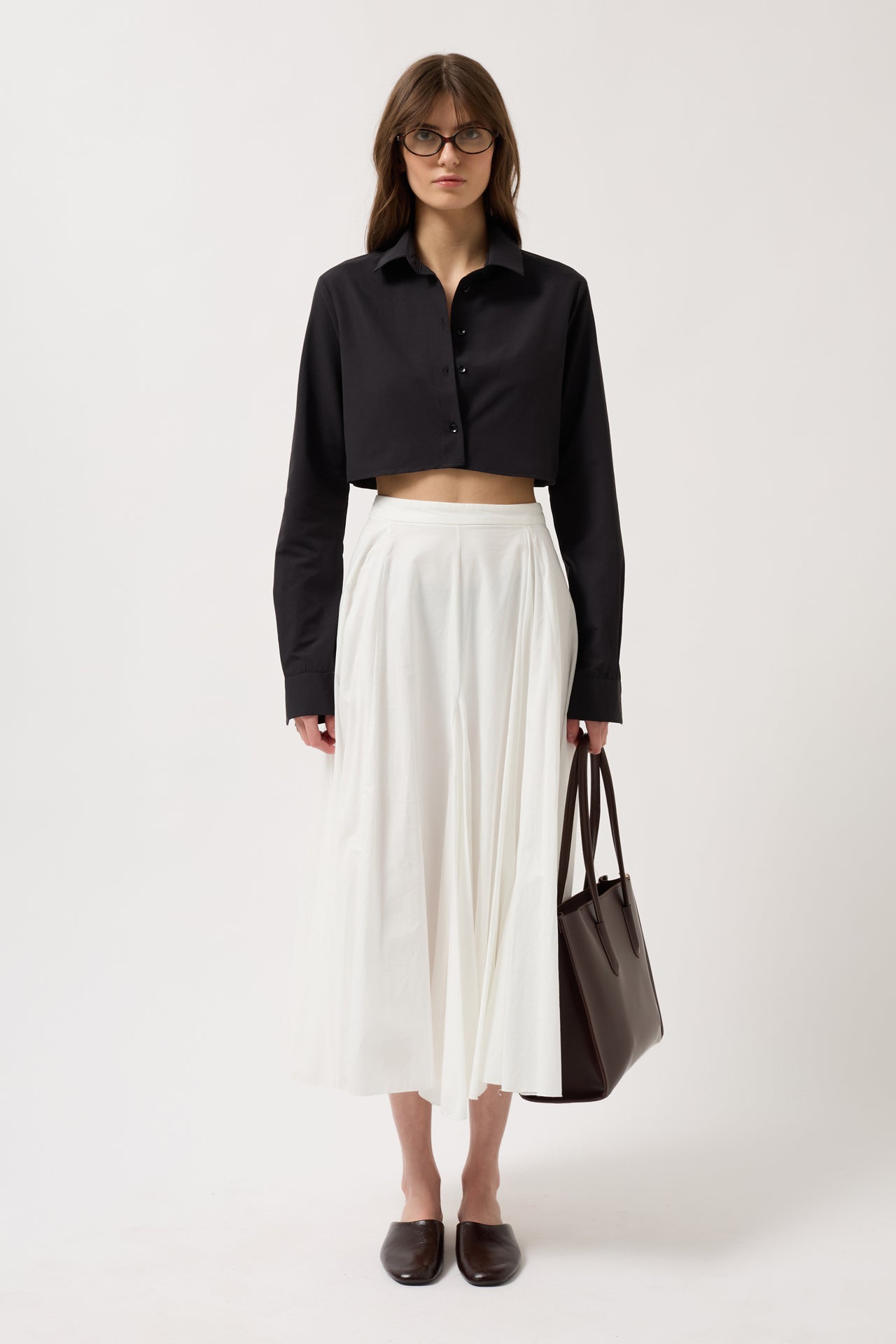 Basic Crop Black Shirt