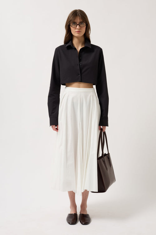Basic Crop Black Shirt