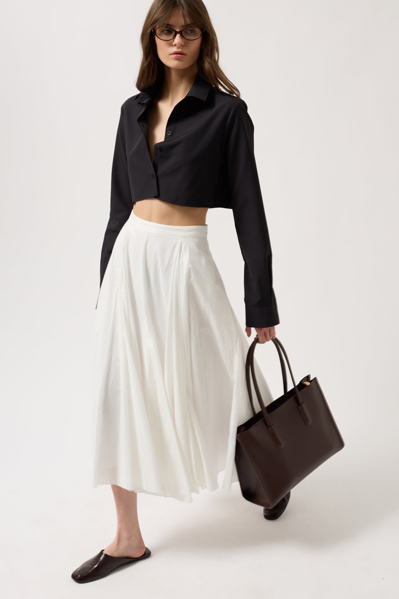 Basic Crop Black Shirt