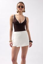 Basic Mini Shorts White Skirt