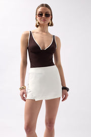 Basic Mini Shorts White Skirt