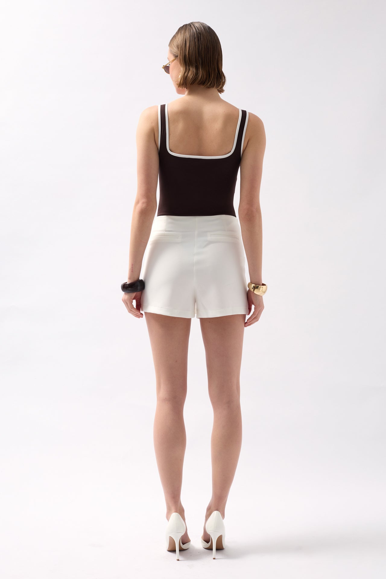 Basic Mini Shorts White Skirt