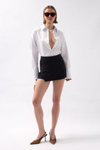 Basic Mini Shorts Black Skirt