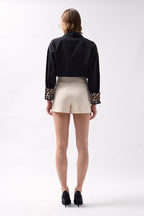 Basic Mini Shorts Stone Skirt