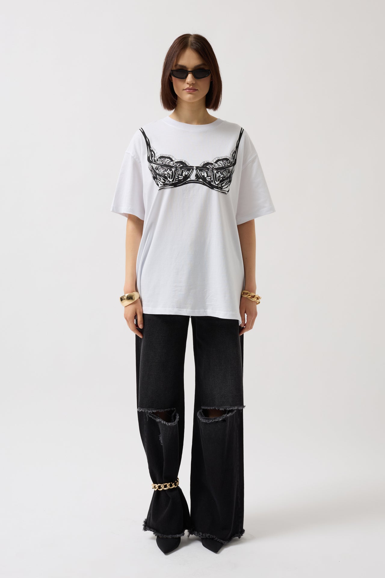 Underwear Detail White T-Shirt