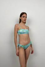 Batik Pattern Blue Bikini Set